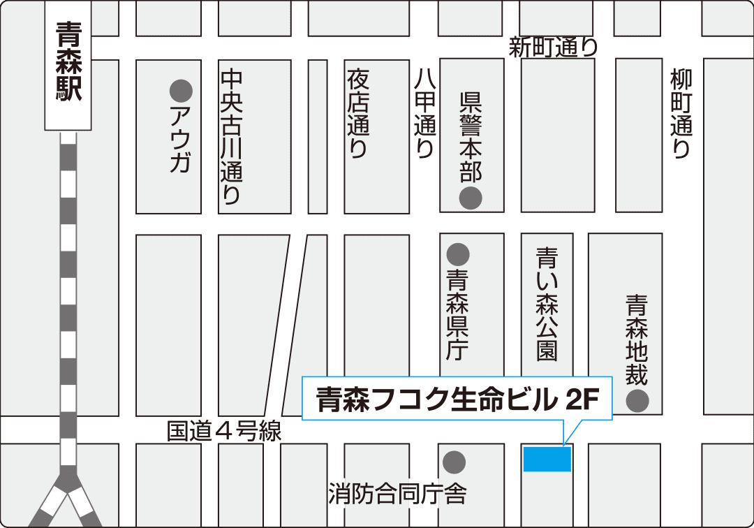 青森事務所の地図