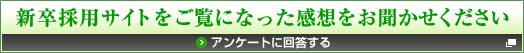 新卒採用サイトをご覧になった感想をお聞かせください