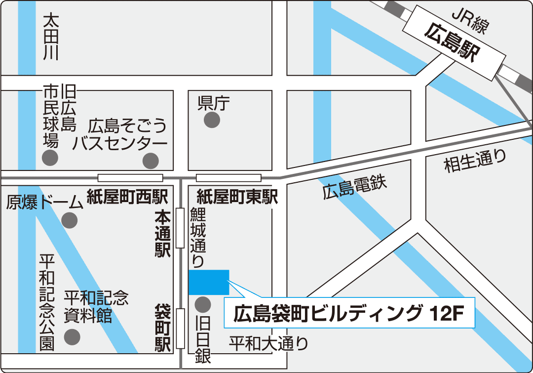 中国支店　広島の地図