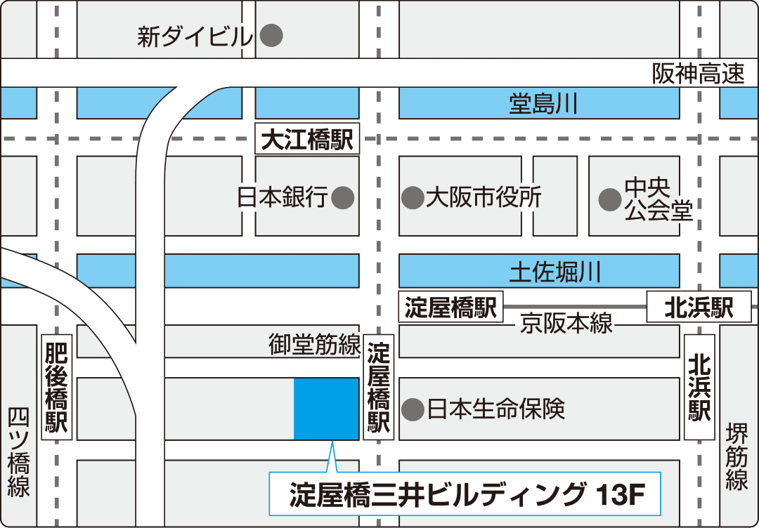 関西支店　大阪の地図