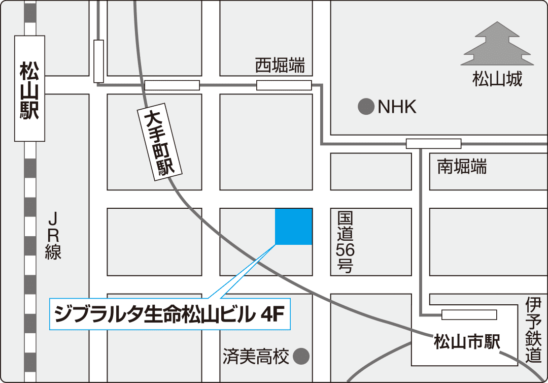 松山事務所の地図