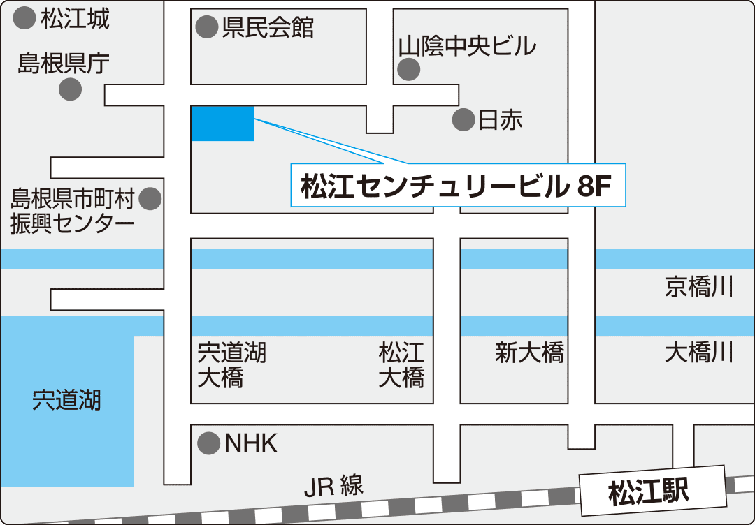 松江事務所の地図