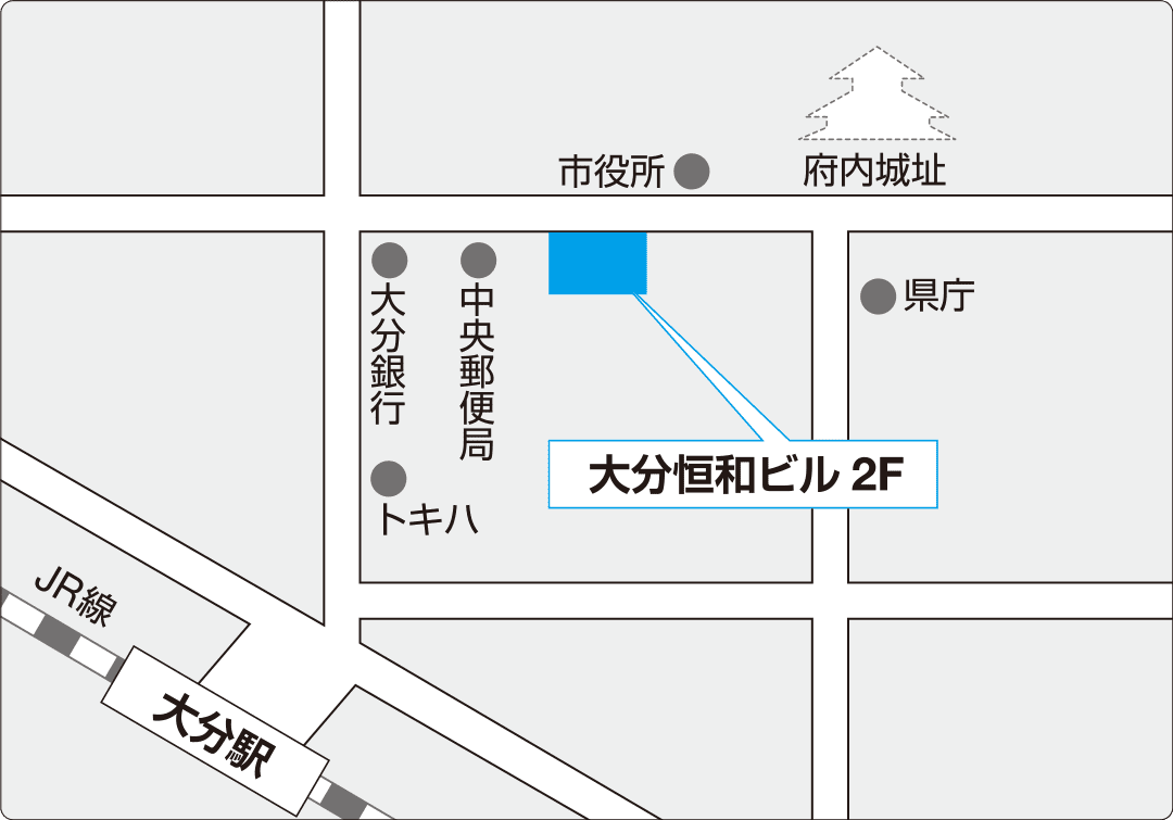 大分事務所の地図