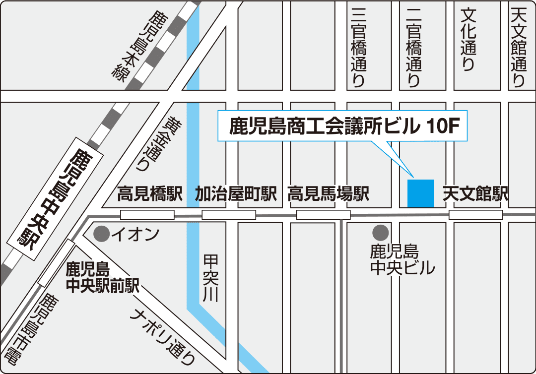 南九州支店　鹿児島の地図