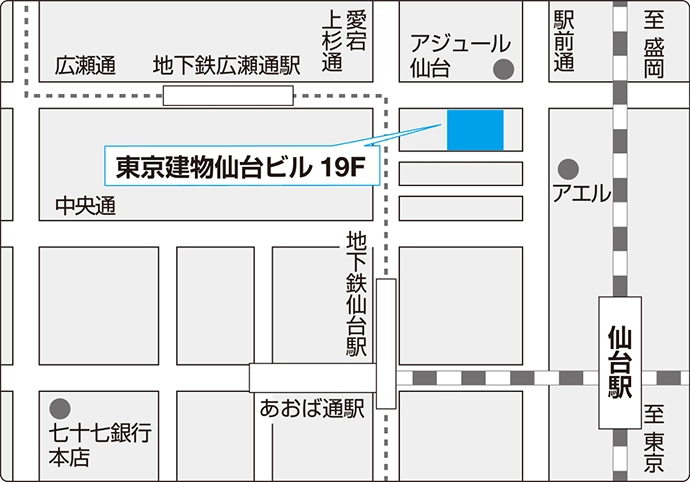 東北支店の地図画像