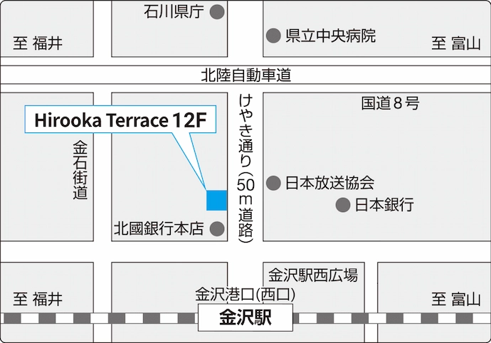 北陸支店の地図画像