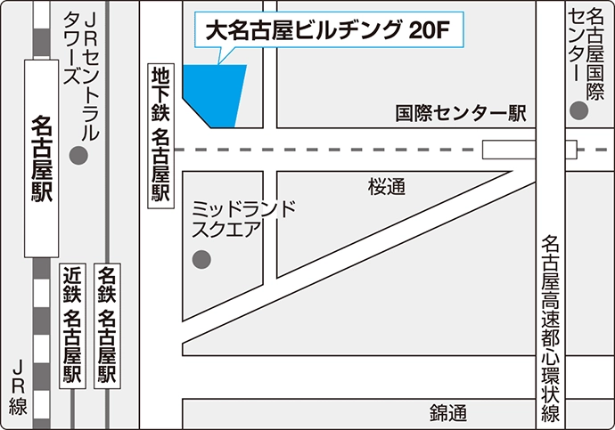 東海支店の地図画像