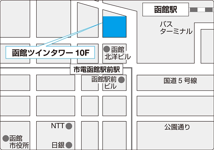 函館事務所の地図画像