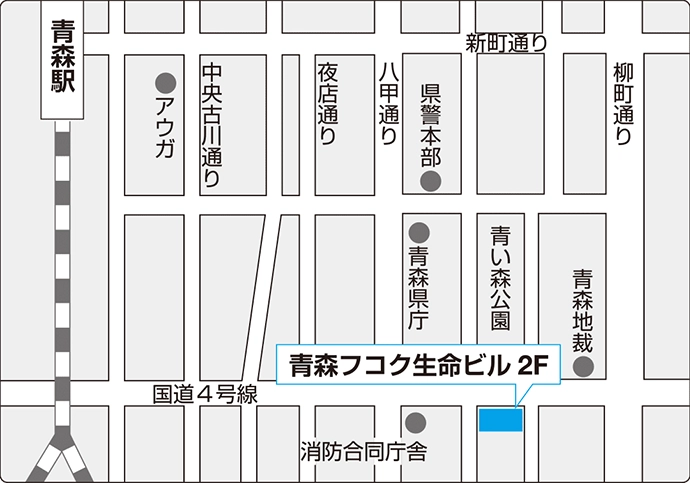 青森事務所の地図画像