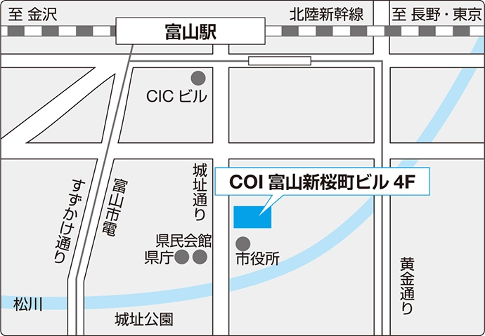 富山事務所の地図画像