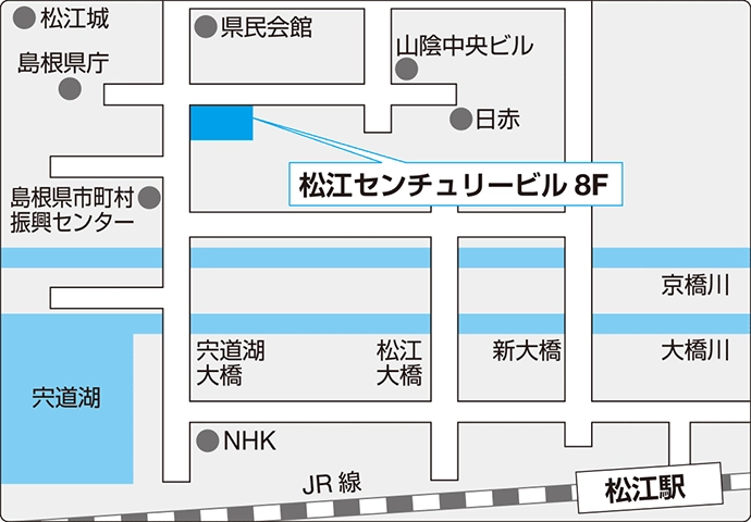 松江事務所の地図画像