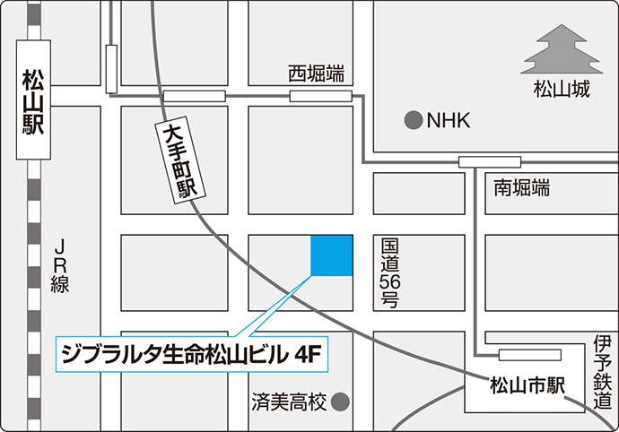 松山事務所の地図画像