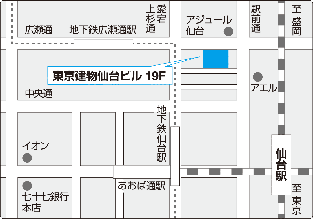 東北支店 仙台の地図